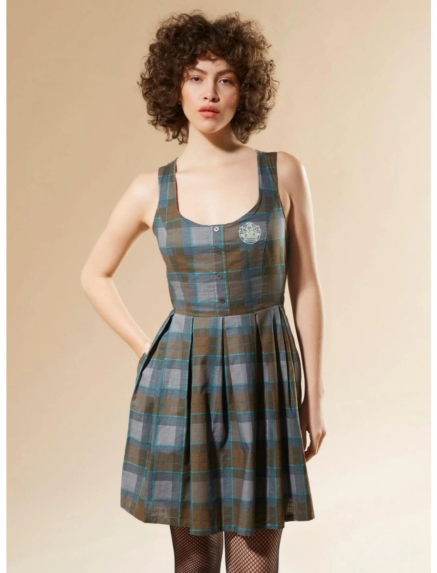 * Dresses | Hunivers Outlander Lace-Up Tartan Plaid Dress