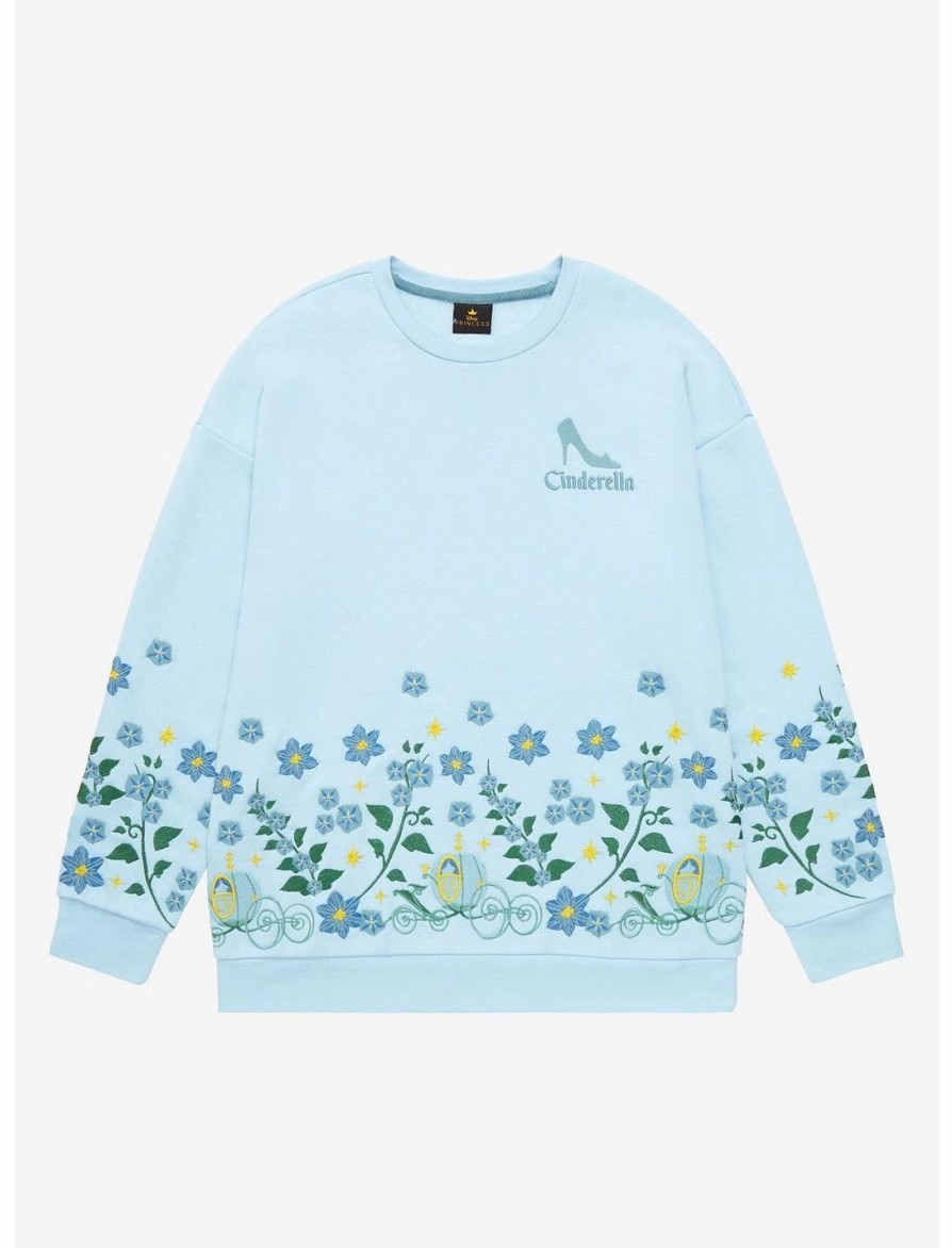 * Hoodies And Sweatshirts | Hunivers Disney Princess Cinderella Embroidered Floral Sweatshirt