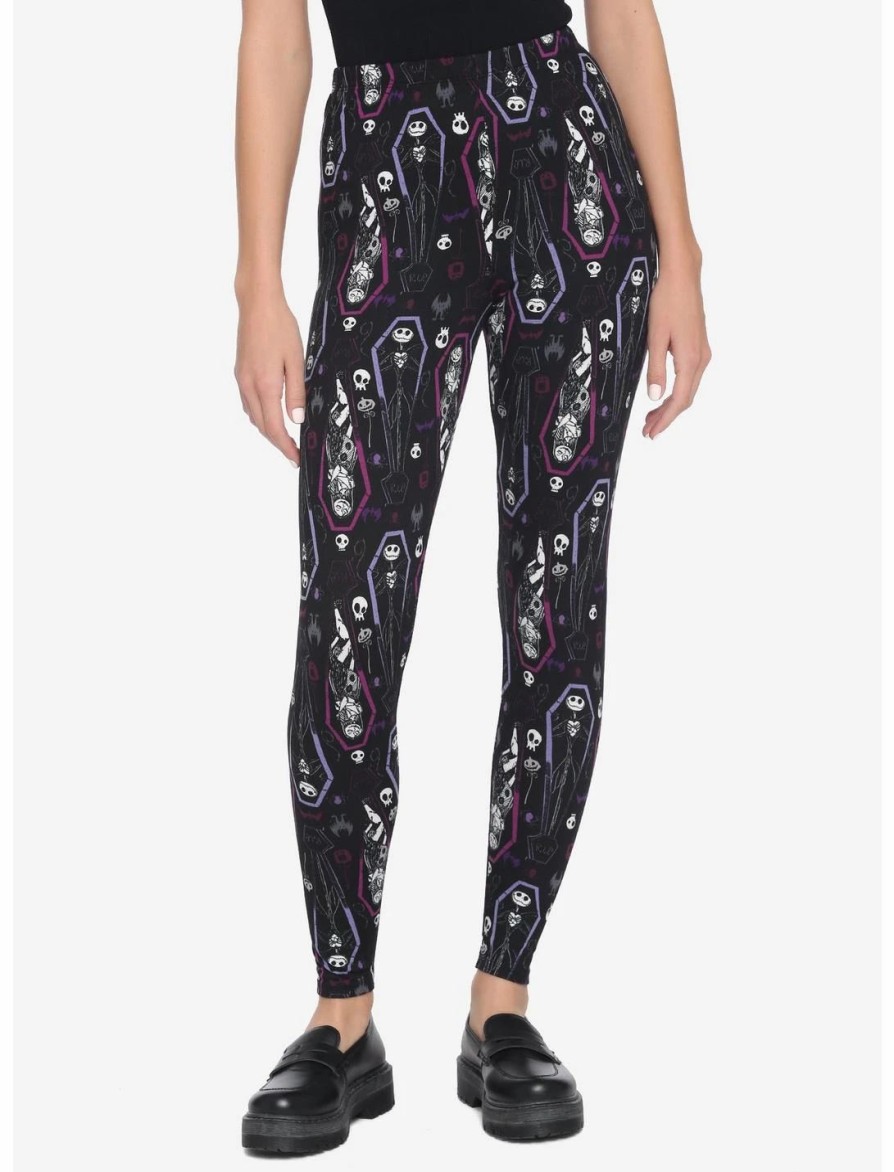 * Bottoms | Hunivers The Nightmare Before Christmas Jack & Sally Coffin Leggings