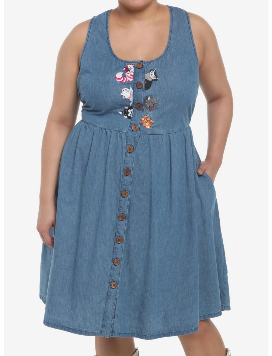 * Dresses | Hunivers Disney Cats Denim Dress Plus Size