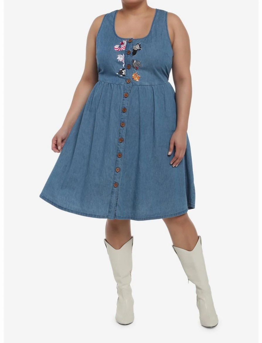 * Dresses | Hunivers Disney Cats Denim Dress Plus Size